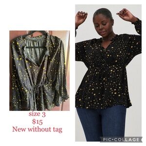 Black starry Blouse